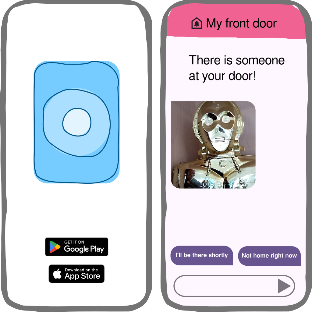 Mockup of a mobile app interface